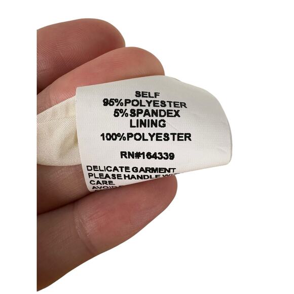 SNDYS Roma Pants Trouser Satin Wide Leg High Rise Minimalist Classy Ivory Sz XS - Picture 12 of 13